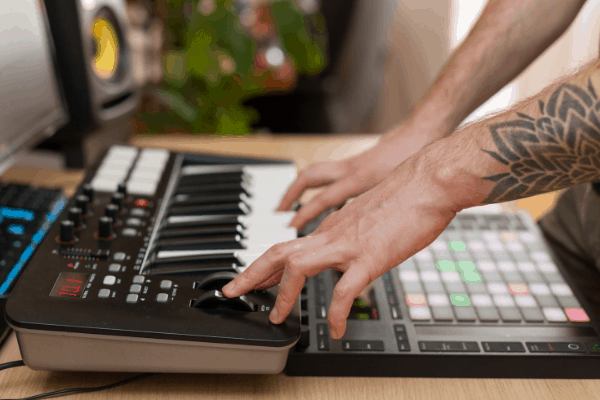 making music with midi keyboard