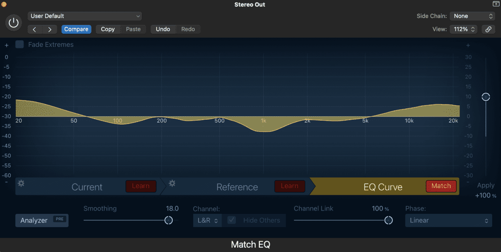 A8 Match EQ example